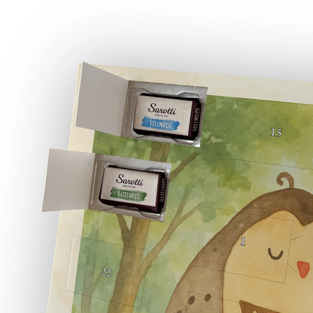 Chocolate advent calendar owls Love Design gift ideas, birthday present, forest animal, bird, nocturnal, illustrated, romantic gift, owl decor, Love saying, Wedding saying, Friend, Owl decoration, Girlfriend gift, Pun funny