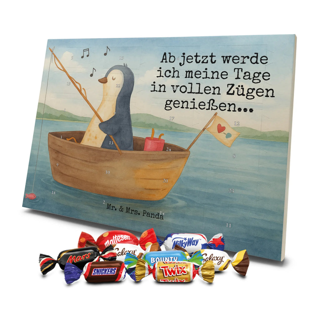 Chocolate advent calendar Penguin fishing boat Design North Pole, Penguins, boat, divorce, fishing boat, gift idea heartache, penguins, new beginning, enjoy, fishing, love of life, new start, separation
