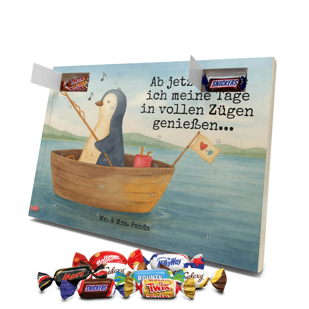 Chocolate advent calendar Penguin fishing boat Design North Pole, Penguins, boat, divorce, fishing boat, gift idea heartache, penguins, new beginning, enjoy, fishing, love of life, new start, separation