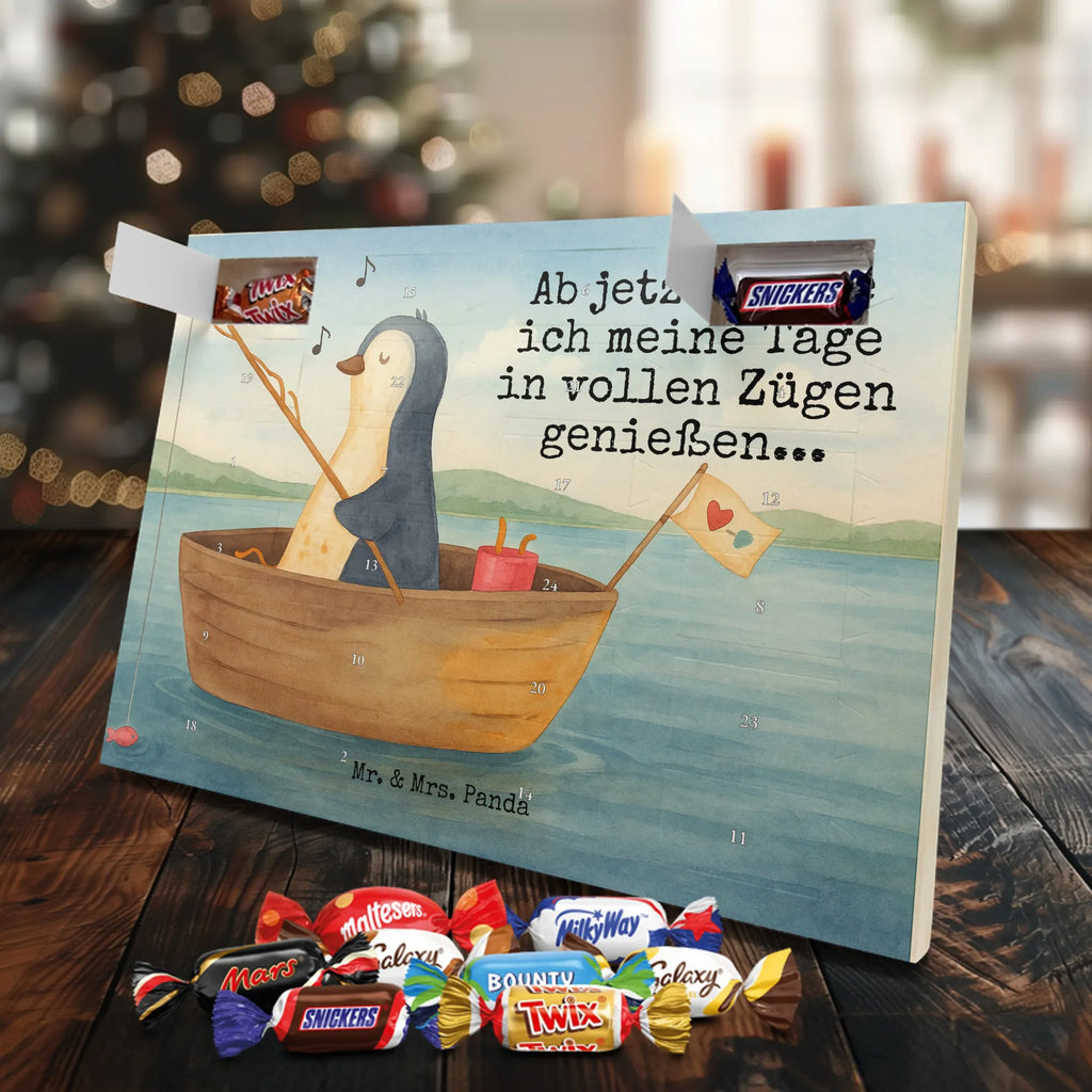 Chocolate advent calendar Penguin fishing boat Design North Pole, Penguins, boat, divorce, fishing boat, gift idea heartache, penguins, new beginning, enjoy, fishing, love of life, new start, separation