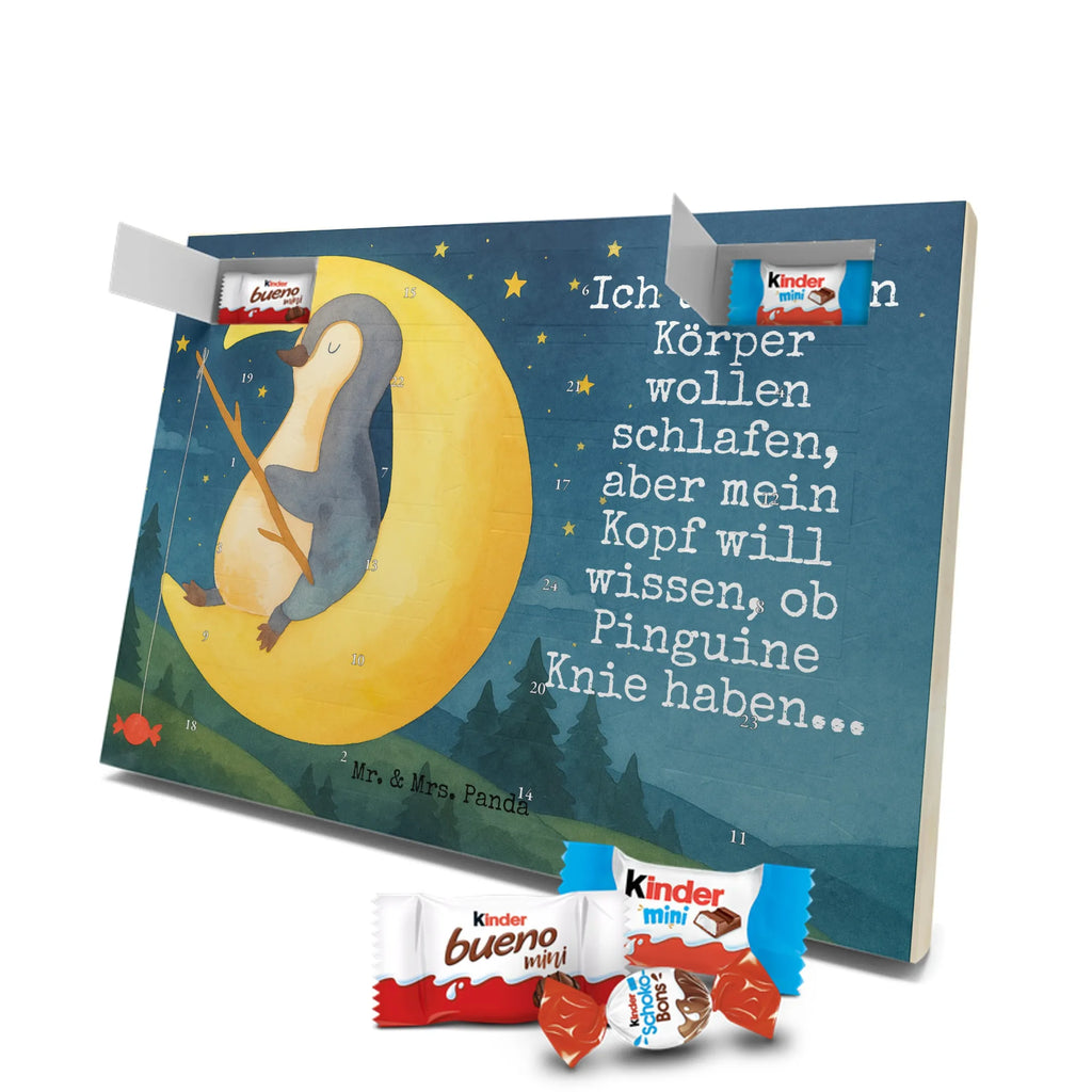 Chocolate advent calendar Penguin moon Design North Pole, Penguins, falling asleep, night's rest, penguins, guest room, bedroom, saying, insomnia, sleep