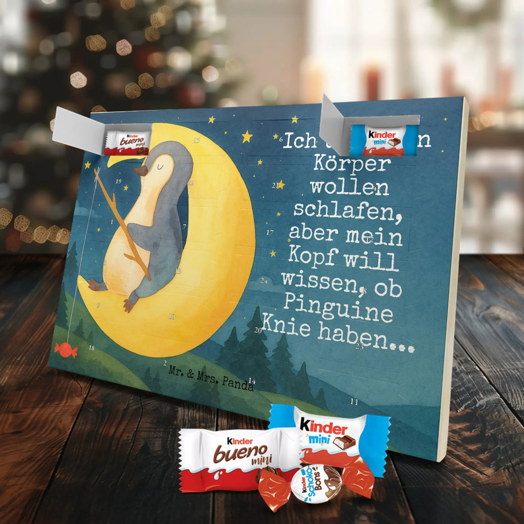 Chocolate advent calendar Penguin moon Design North Pole, Penguins, falling asleep, night's rest, penguins, guest room, bedroom, saying, insomnia, sleep