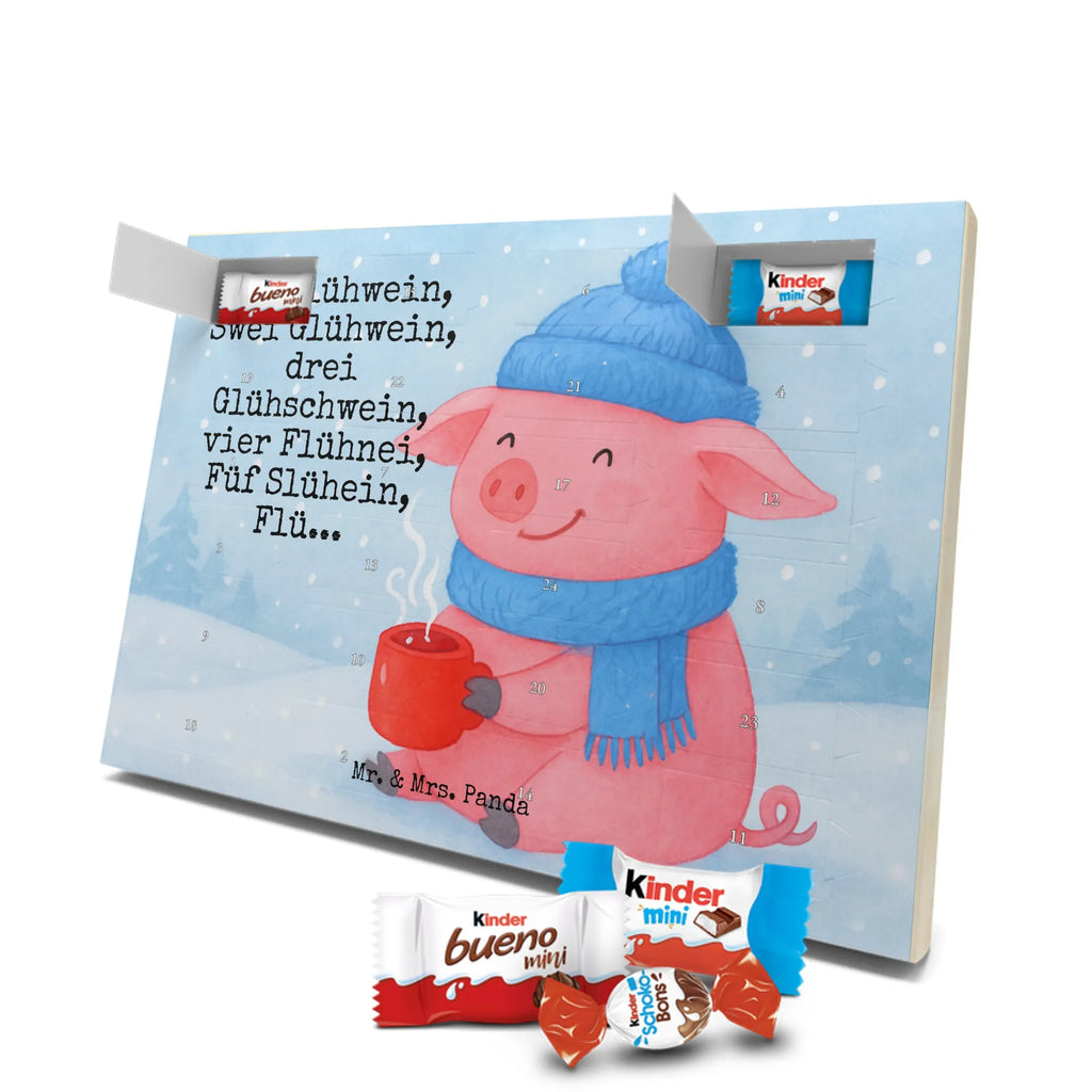 Chocolate advent calendar piggy Mulled wine Design Christmas time, snow, mulled wine, Christmas market, drunk, saying