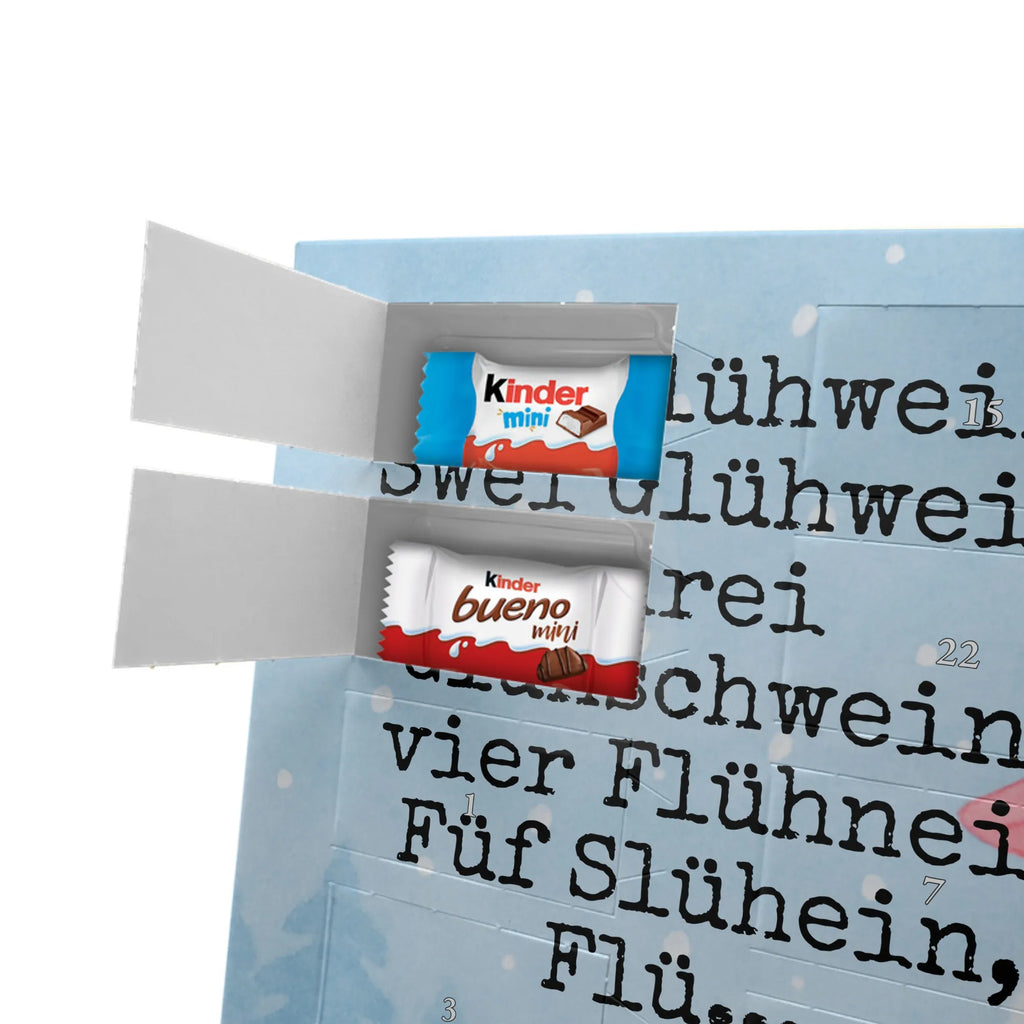 Chocolate advent calendar piggy Mulled wine Design Christmas time, snow, mulled wine, Christmas market, drunk, saying