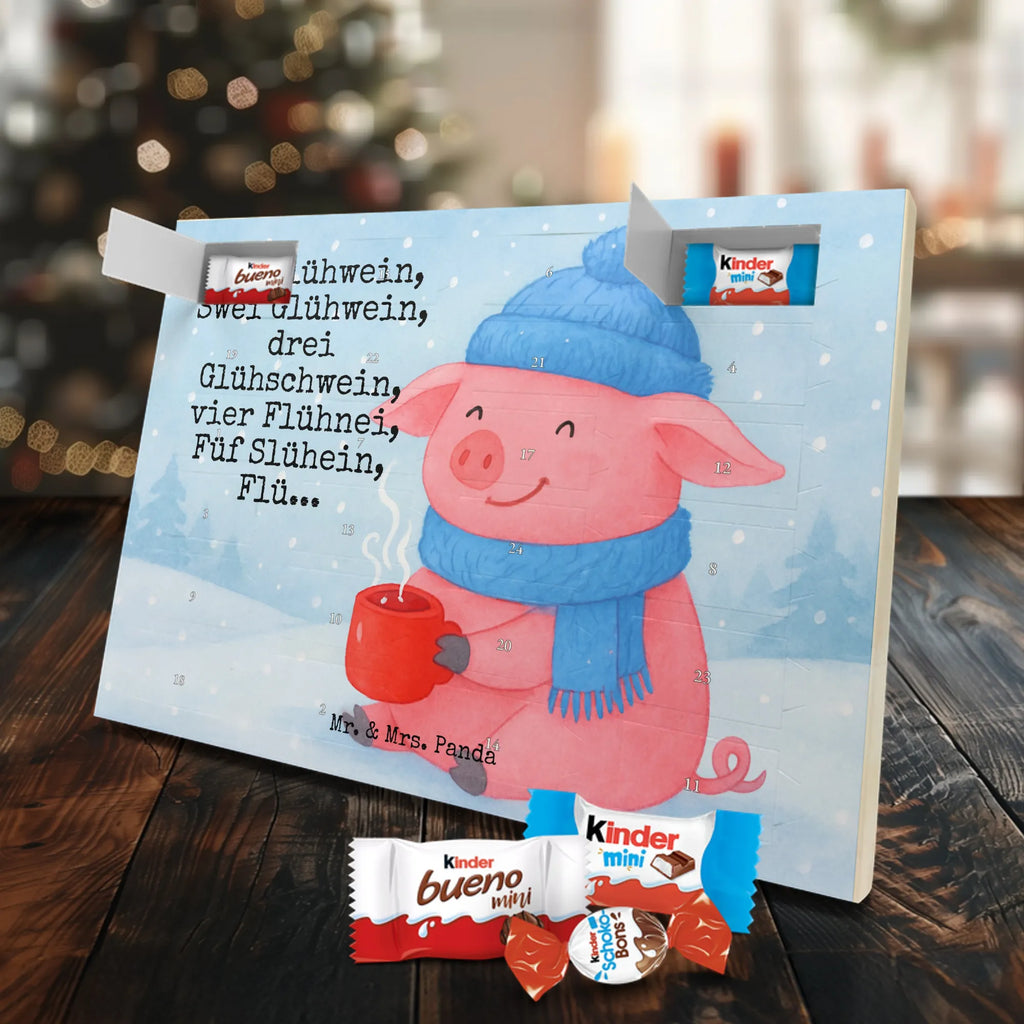 Chocolate advent calendar piggy Mulled wine Design Christmas time, snow, mulled wine, Christmas market, drunk, saying