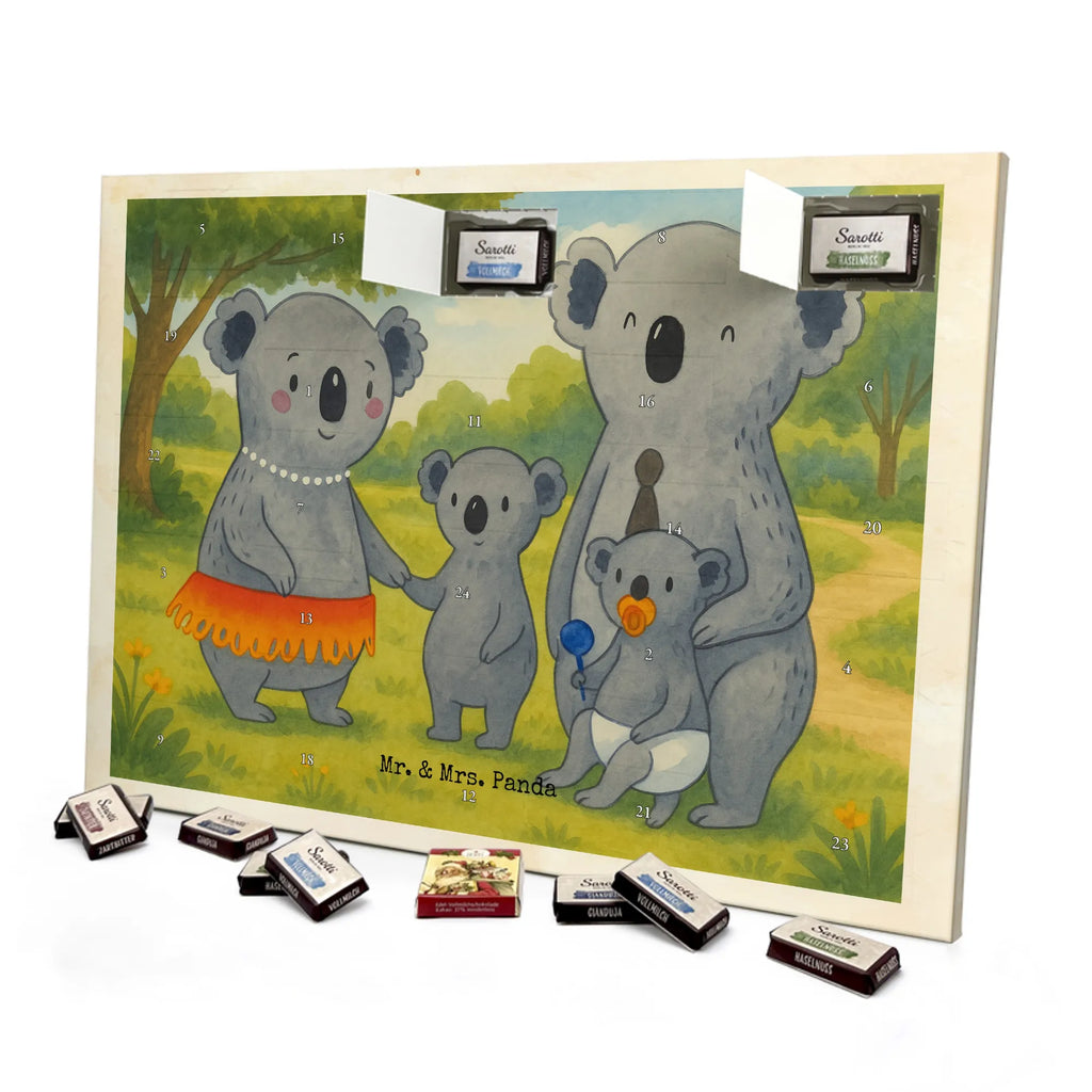 Chocolate advent calendar Koala Family Design Father's Day, Mother's Day, siblings, family life, children