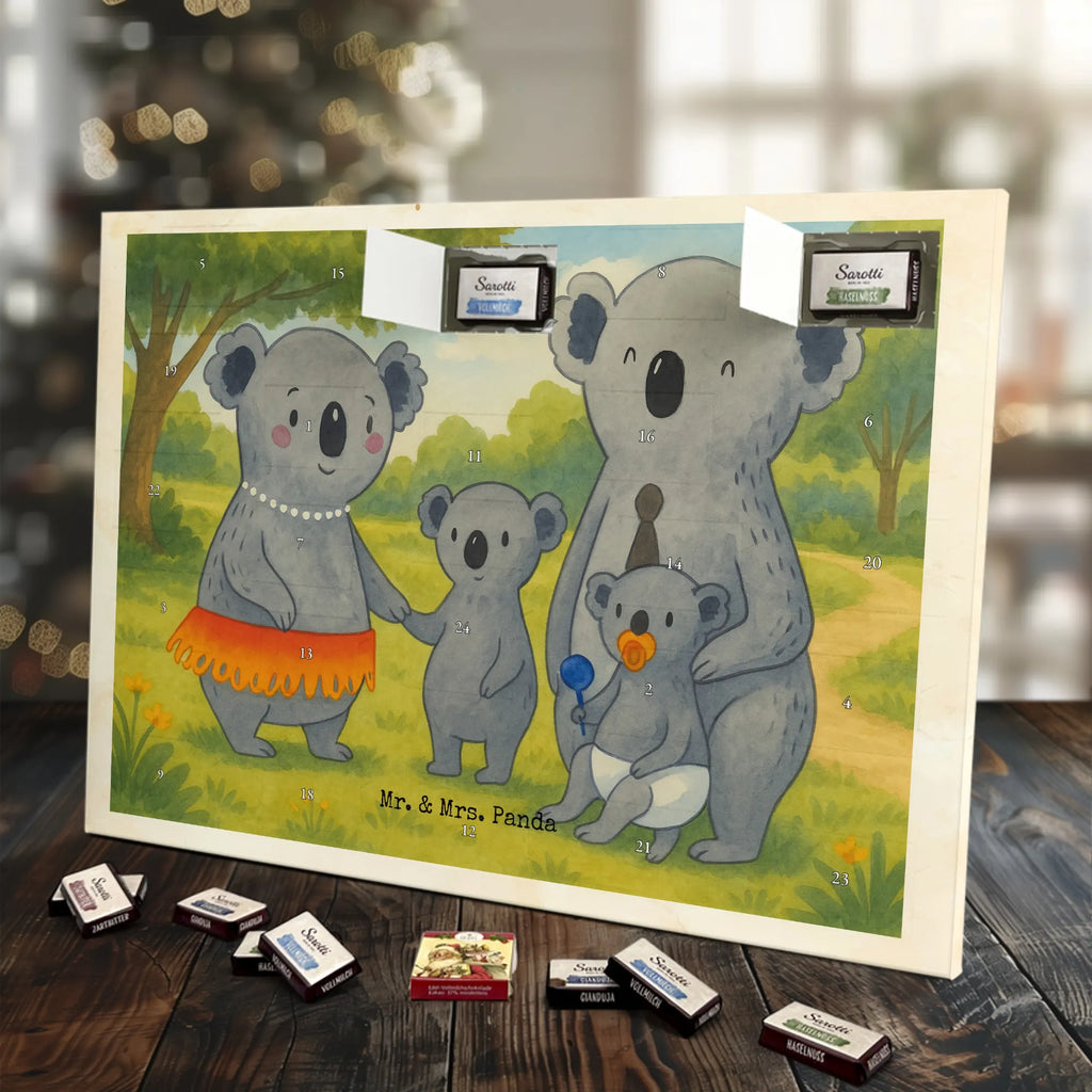 Chocolate advent calendar Koala Family Design Father's Day, Mother's Day, siblings, family life, children
