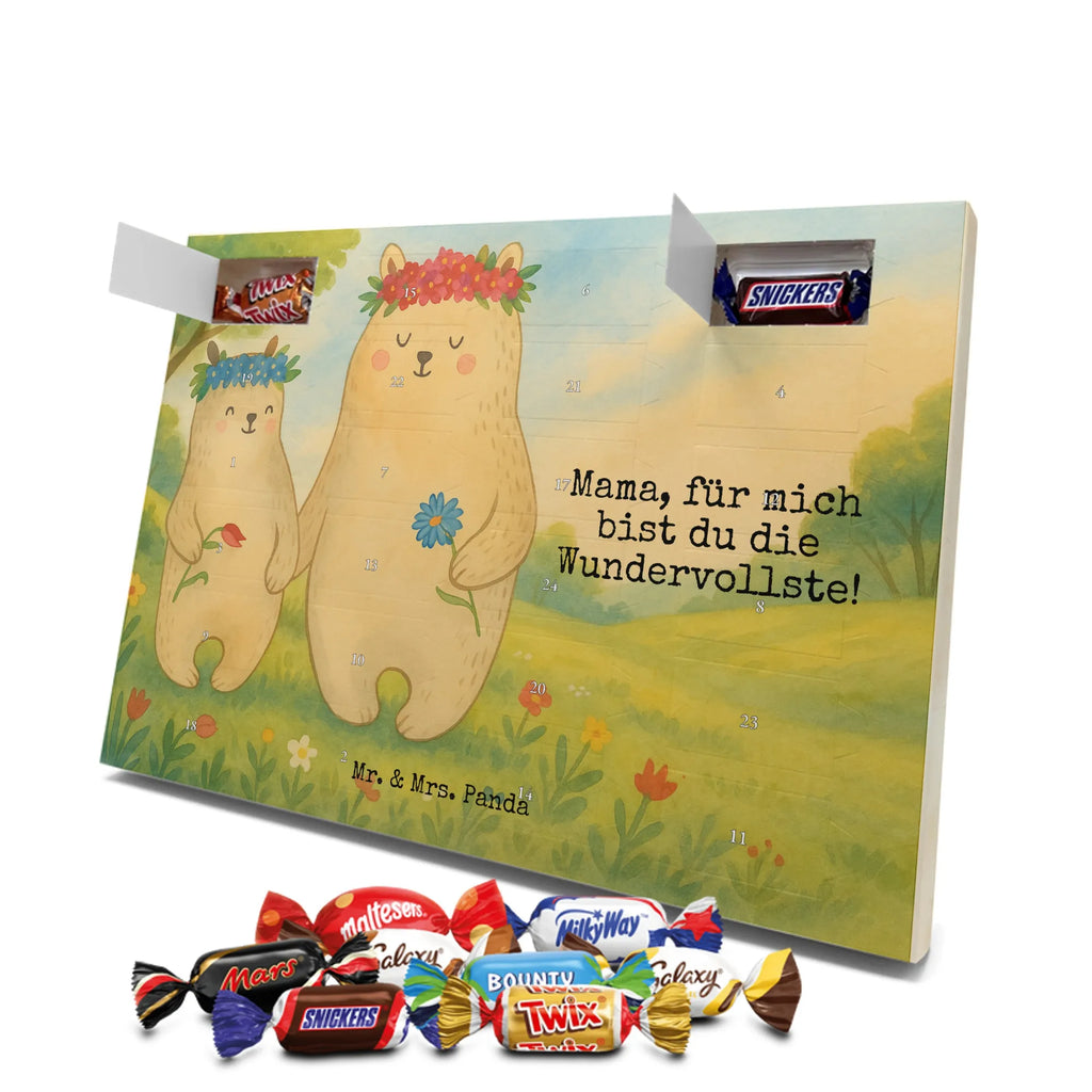 Chocolate advent calendar Bears with flower crown Design Father's Day, Mother's Day, favorite person, gift mommy. mother's day, daughter, daughters, best mommy, world best mommy, bears, favorite mommy, children, role model, child