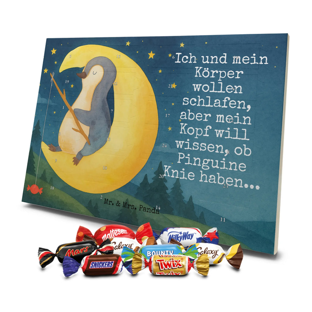 Chocolate advent calendar Penguin moon Design North Pole, Penguins, falling asleep, night's rest, penguins, guest room, bedroom, saying, insomnia, sleep