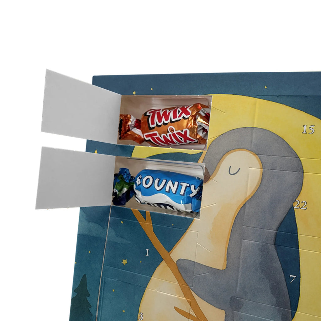 Chocolate advent calendar Penguin moon Design North Pole, Penguins, falling asleep, night's rest, penguins, guest room, bedroom, saying, insomnia, sleep