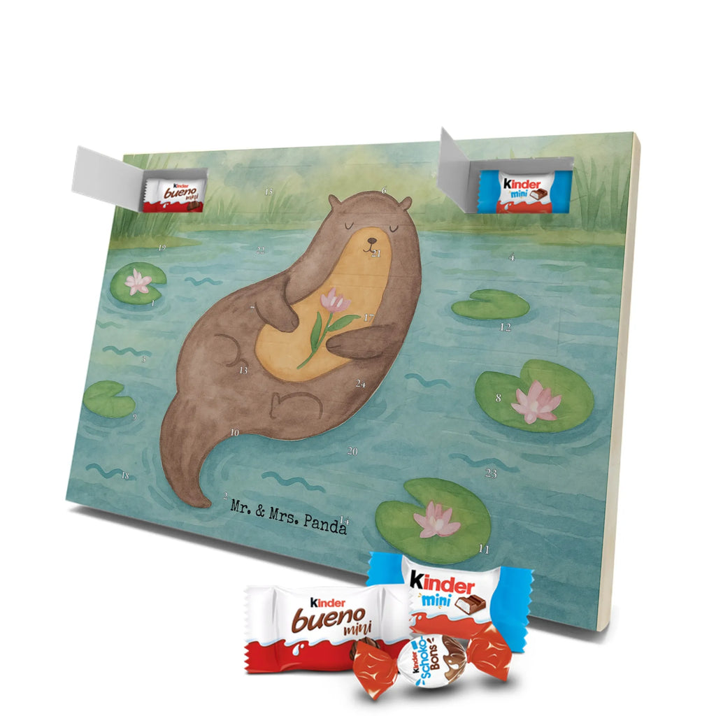 Chocolate advent calendar otter Water Lily Design animal lover, marten, sea otter, European otter, water mammal, aquatic animal, baby otter, predator, water, otter gifts, gift ideas for animal lovers, animal, mammal, water animal, gifts for people in love