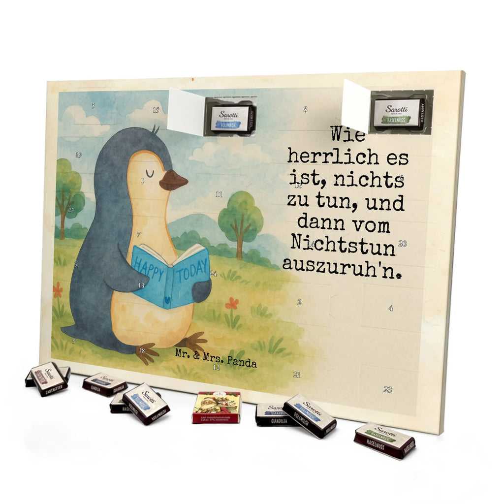 Chocolate advent calendar Penguin A book Design North Pole, Penguins, doing nothing, leisure, penguins, bookworm, reading, book, lazing around, holidays, vacation