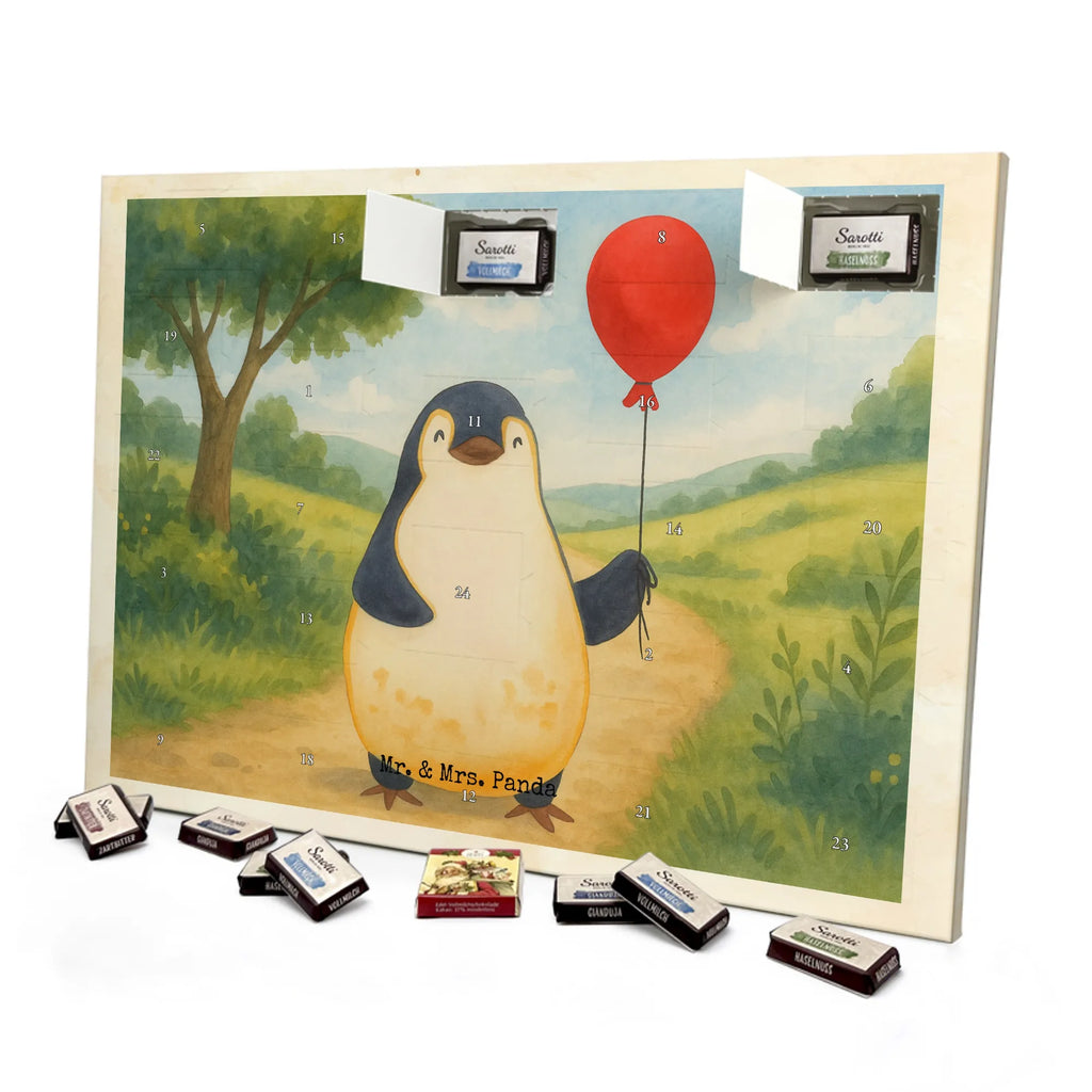 Chocolate advent calendar Penguin balloon Design North Pole, Penguins, gift idea, new life, new start, love of life, balloon, gift girlfriend, best friend, penguins