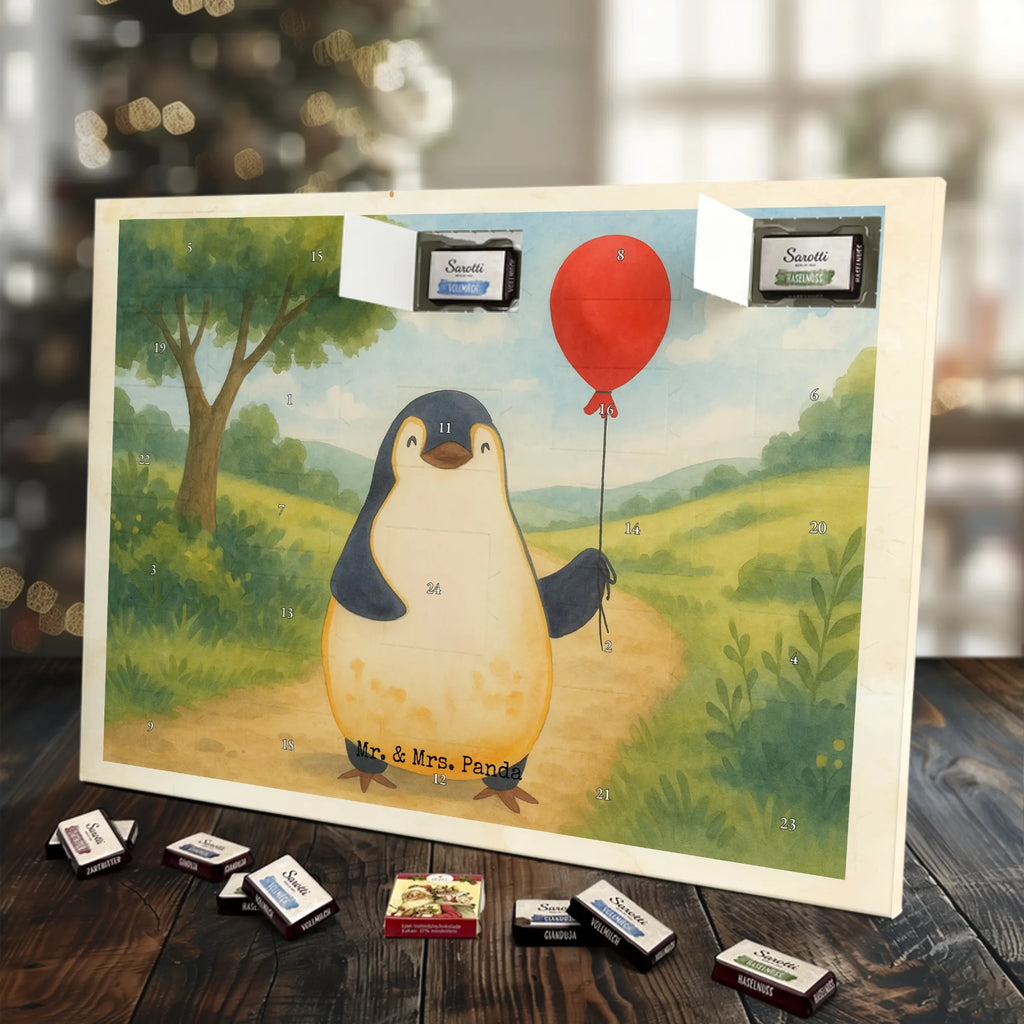 Chocolate advent calendar Penguin balloon Design North Pole, Penguins, gift idea, new life, new start, love of life, balloon, gift girlfriend, best friend, penguins