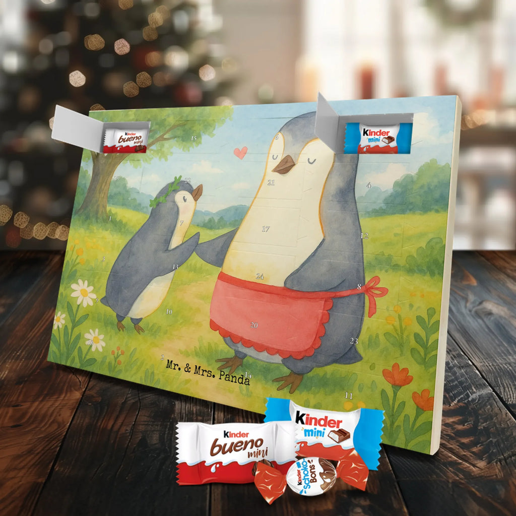 Chocolate advent calendar Penguin with child Design Father's Day, Mother's Day, Mother, Mummy, Gift, Birthday