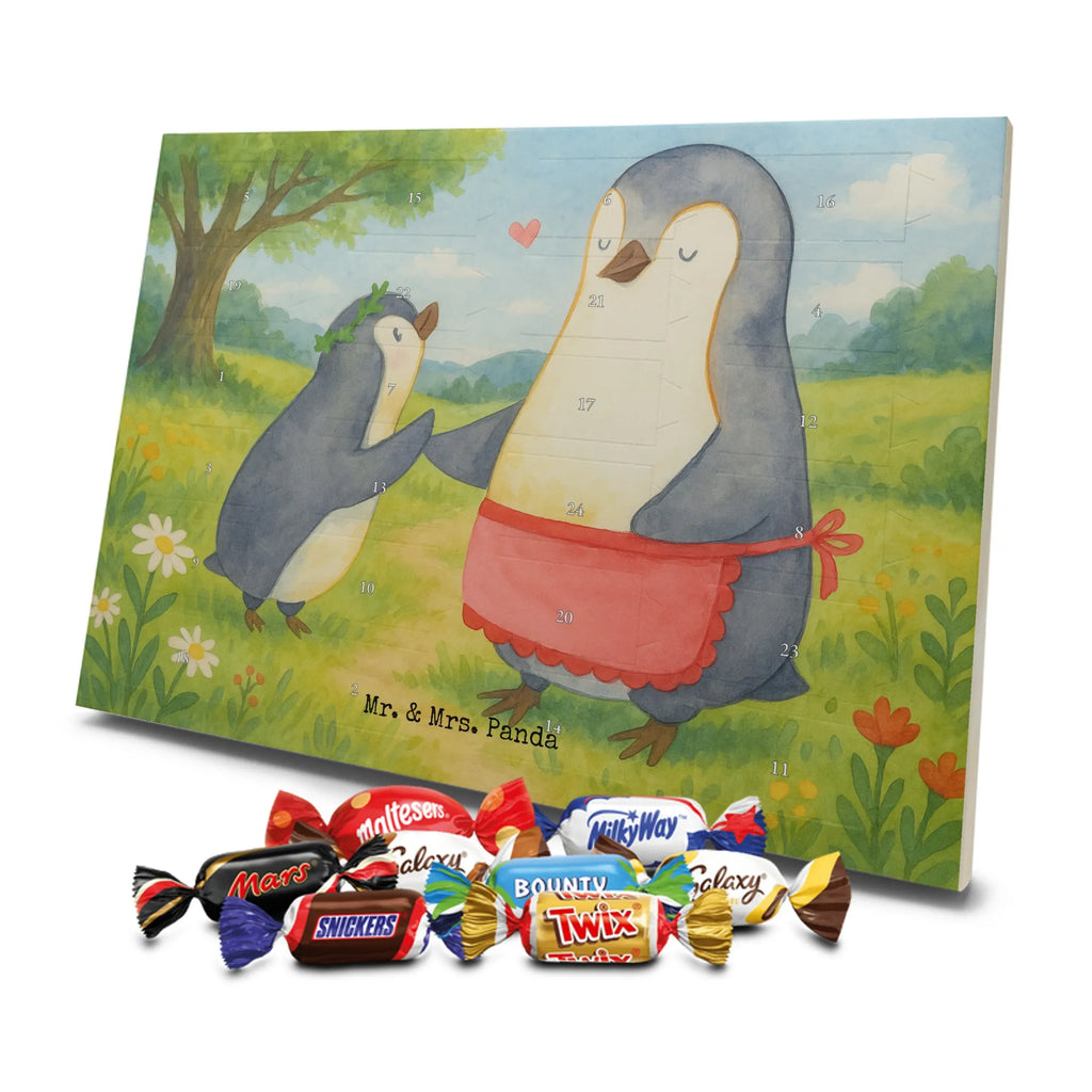 Chocolate advent calendar Penguin with child Design Father's Day, Mother's Day, Mother, Mummy, Gift, Birthday