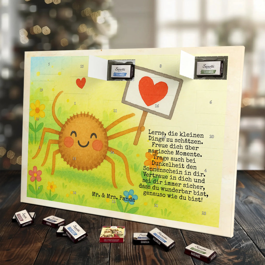 Chocolate advent calendar Spider Agatha Motivation Design Spider Agathe, Spider
