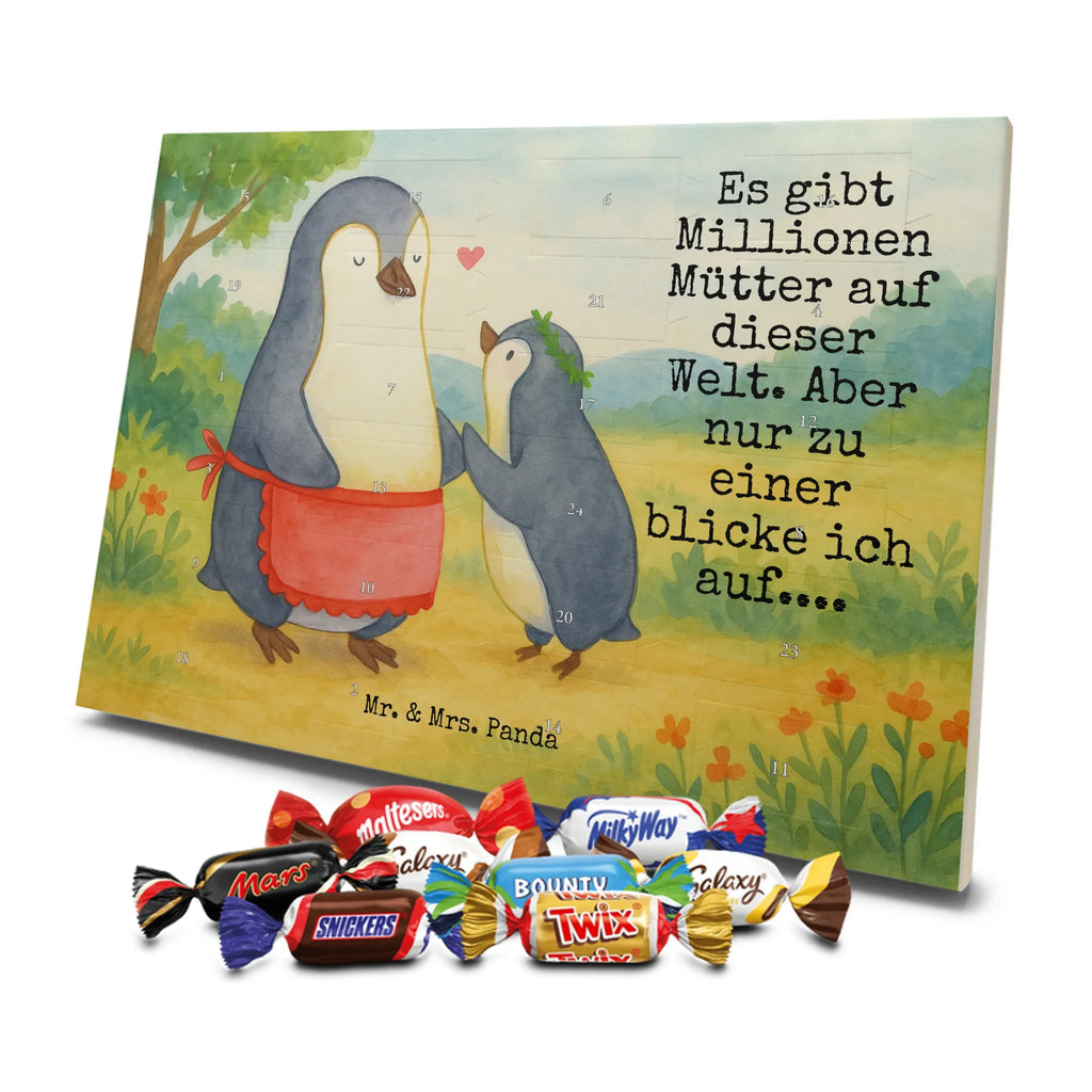 Chocolate advent calendar Penguin with child Design Father's Day, Mother's Day, Mother, Mummy, Gift, Birthday