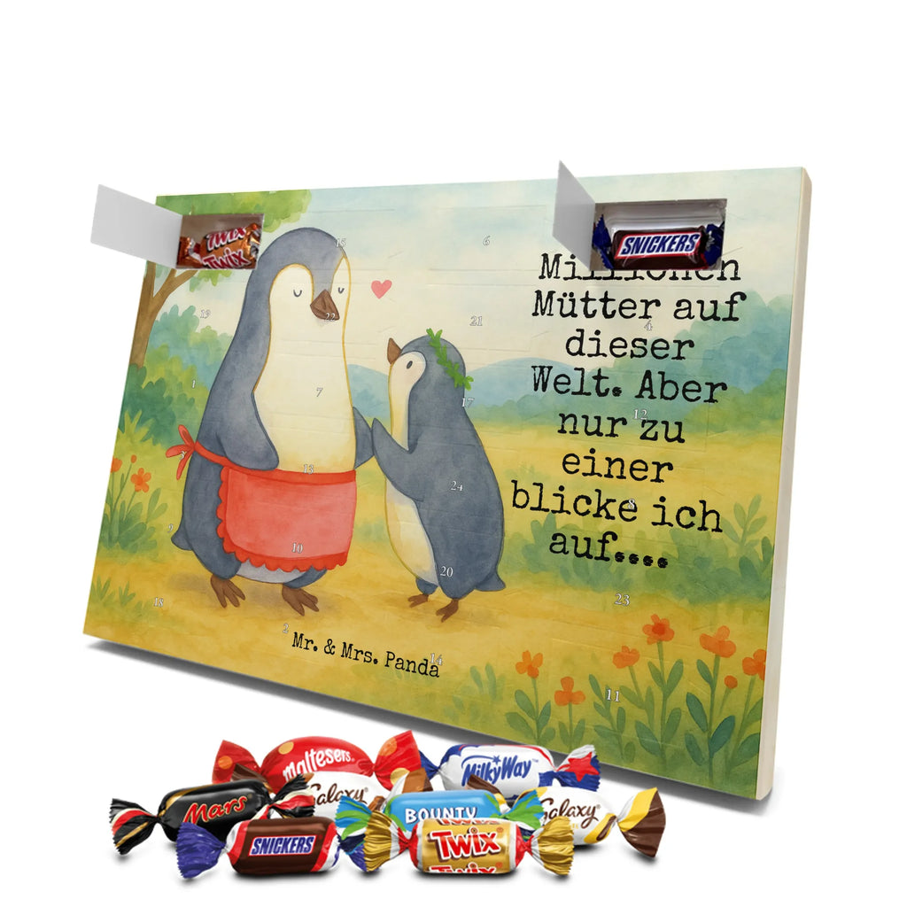 Chocolate advent calendar Penguin with child Design Father's Day, Mother's Day, Mother, Mummy, Gift, Birthday