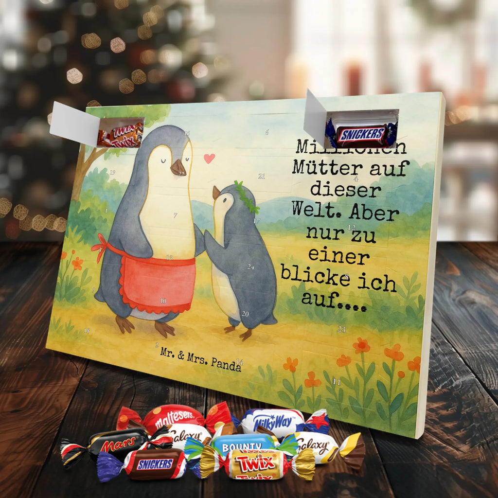 Chocolate advent calendar Penguin with child Design Father's Day, Mother's Day, Mother, Mummy, Gift, Birthday