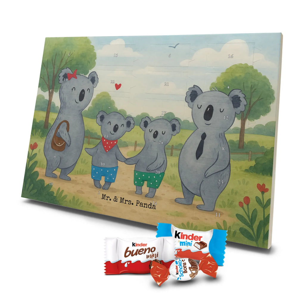 Chocolate advent calendar Koala family with two kids Design Father's Day, Mother's Day, favourite family, family time, koala family, best family, koala bear, family life