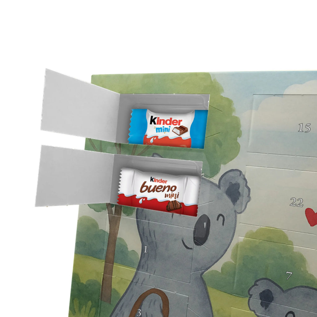 Chocolate advent calendar Koala family with two kids Design Father's Day, Mother's Day, favourite family, family time, koala family, best family, koala bear, family life