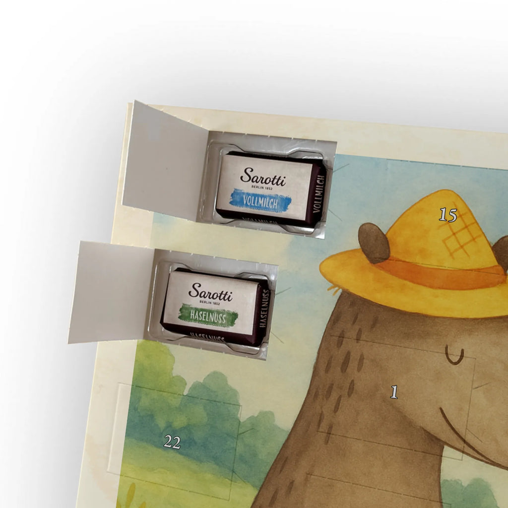 Chocolate advent calendar Bears with hats Design Father's Day, Mother's Day, father, role model, son, sons, children, favourite person, father-son, child, father's day