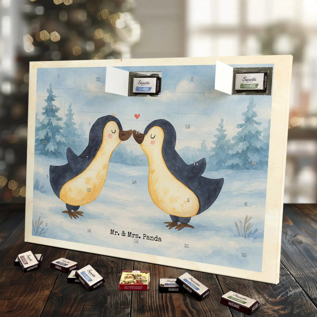Chocolate advent calendar Penguins in love Design Loving, Two, Together, Marriage, Proposal of marriage, Love gift, gift for her, gift for him, anniversary gift, fiancée, love saying, gift friend, wedding anniversary, proof of love, anniversary, penguins, guest gift, wedding, gift girlfriend, couple. love couple, fiancé, gift anniversary, pair, gift idea, penguin love, pair of penguins