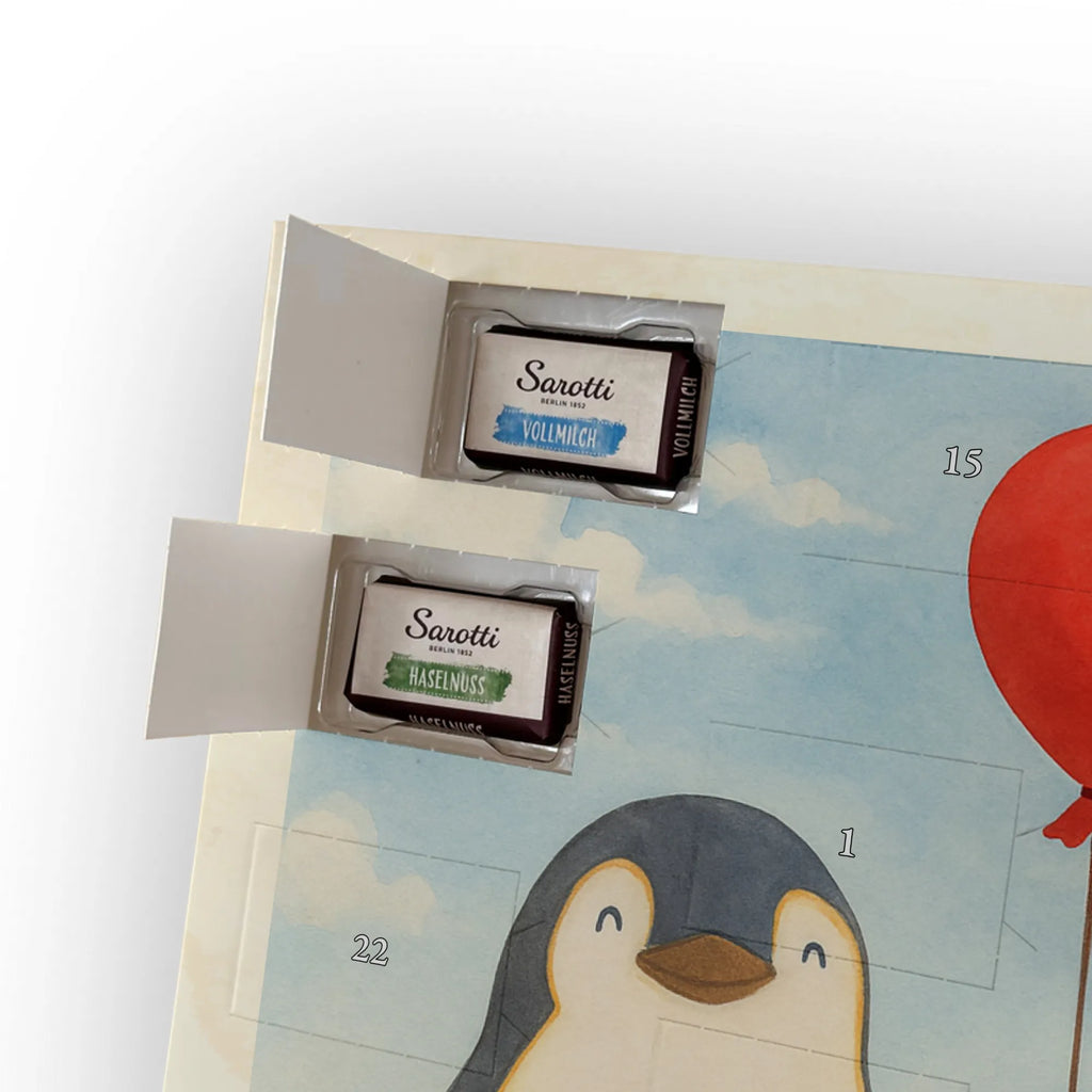 Chocolate advent calendar Penguin balloon Design North Pole, Penguins, gift idea, new life, new start, love of life, balloon, gift girlfriend, best friend, penguins