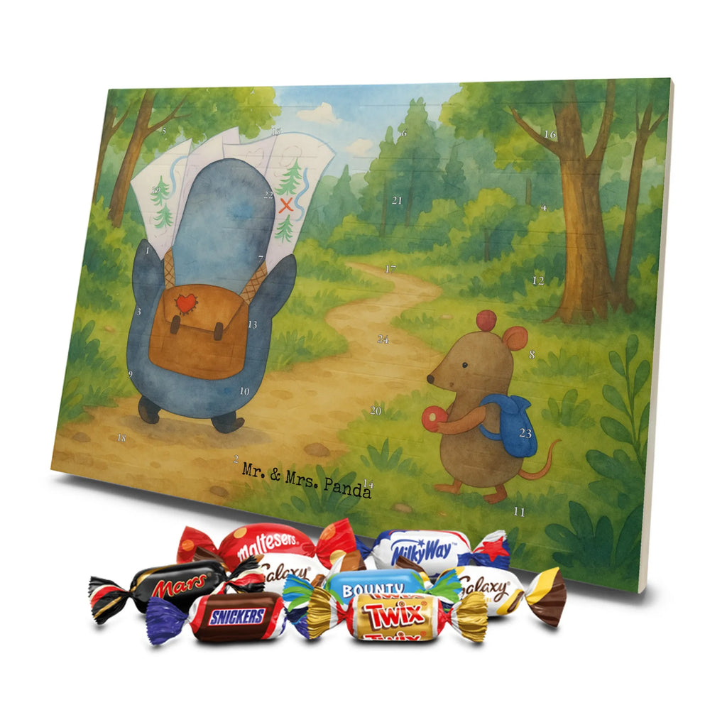 Chocolate advent calendar Penguin & Mouse Hiker Design North Pole, Penguins, adventurer, hiking, adventure, penguins, road trip, excursion