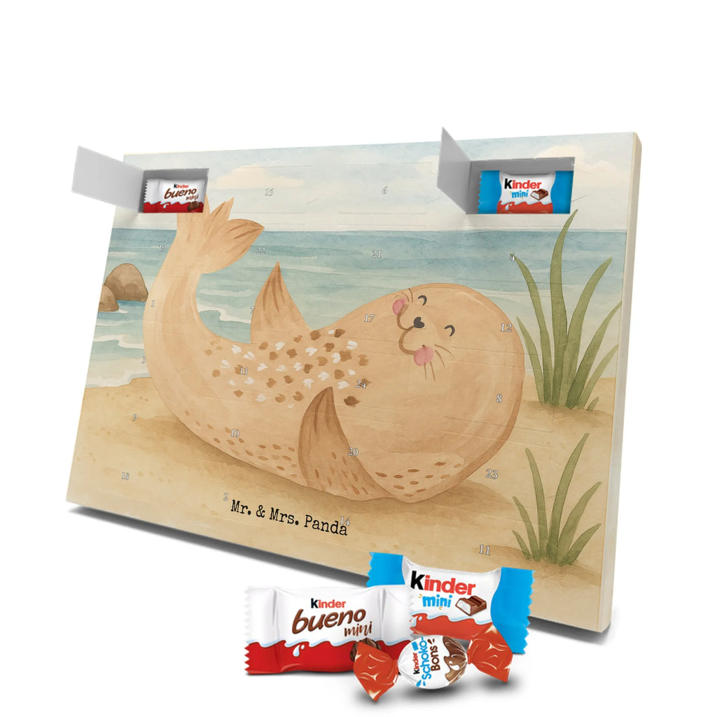 Chocolate advent calendar seal Lay Design card, gift ideas, gifts, small animals, cute, cute animal motives, hand drawn, funny sayings, good mood, special gifts, animal lover, Baltic Sea, seals, Seal, laughter, sea animal, North Sea, joy