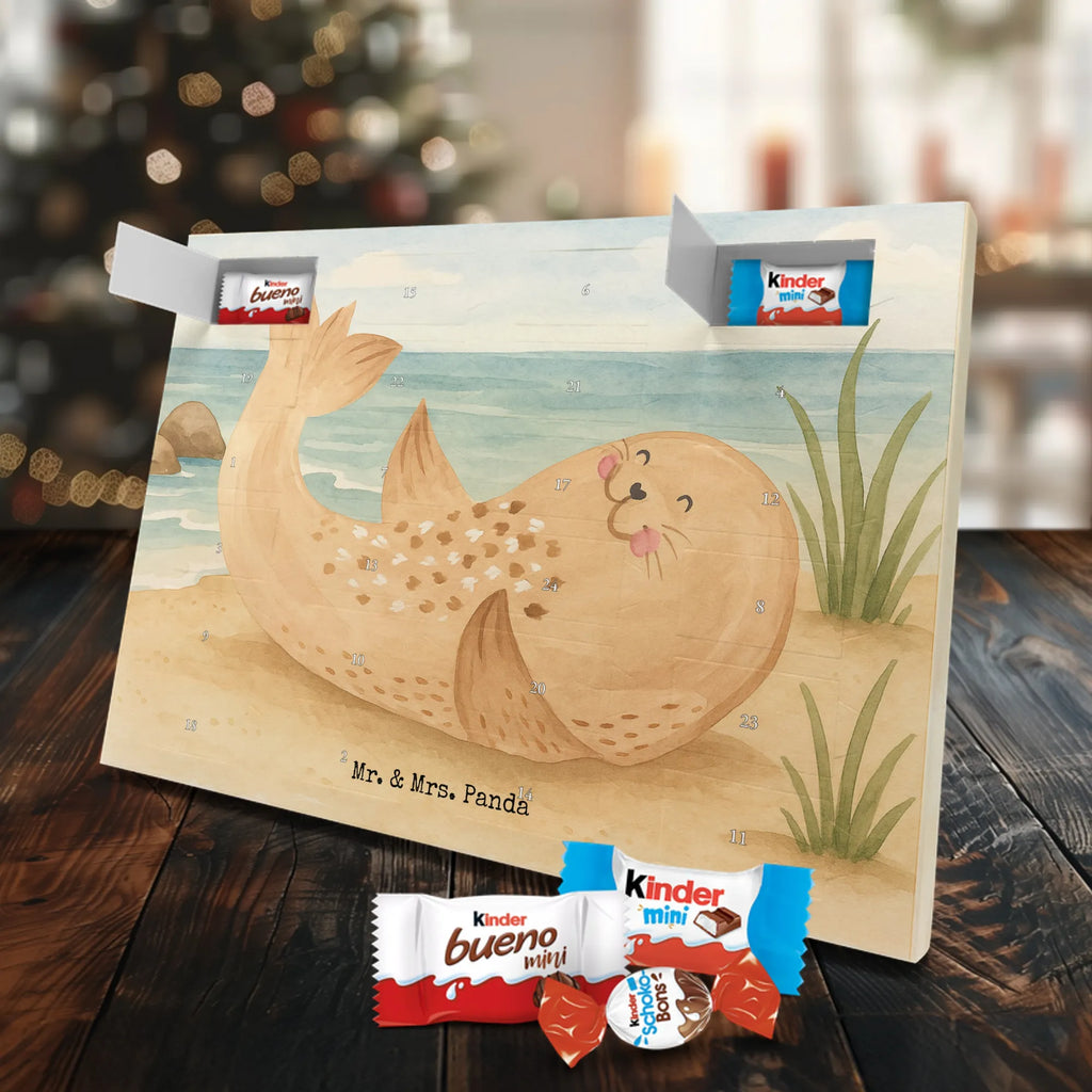 Chocolate advent calendar seal Lay Design card, gift ideas, gifts, small animals, cute, cute animal motives, hand drawn, funny sayings, good mood, special gifts, animal lover, Baltic Sea, seals, Seal, laughter, sea animal, North Sea, joy