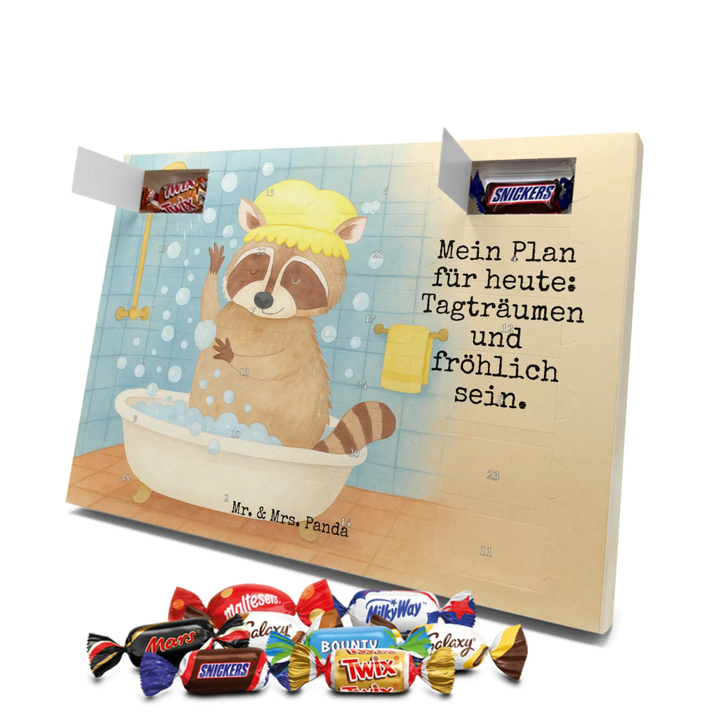 Chocolate advent calendar Raccoon Design card, gift ideas, gifts, small animals, cute, cute animal motives, hand drawn, funny sayings, good mood, special gifts, animal lover, daydreaming, raccoon, soap bubbles, wash