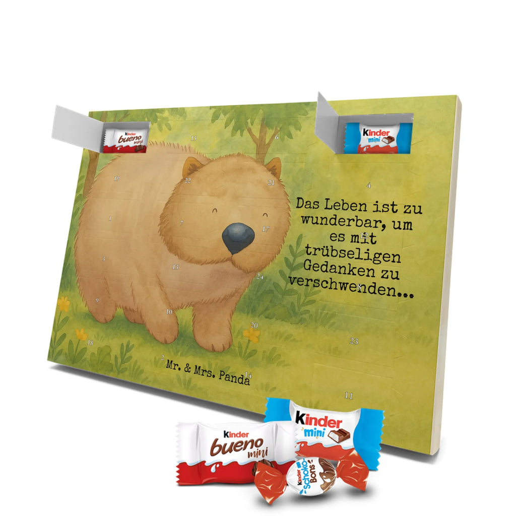 Chocolate advent calendar Wombat Design card, gift ideas, gifts, small animals, cute, cute animal motives, hand drawn, funny sayings, good mood, special gifts, animal lover, saying, life is beautiful, Australia