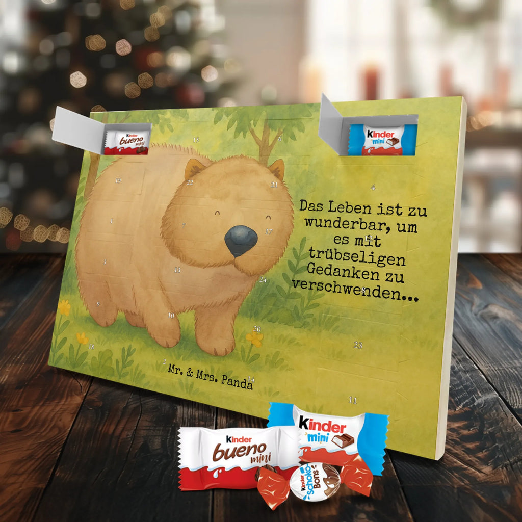 Chocolate advent calendar Wombat Design card, gift ideas, gifts, small animals, cute, cute animal motives, hand drawn, funny sayings, good mood, special gifts, animal lover, saying, life is beautiful, Australia