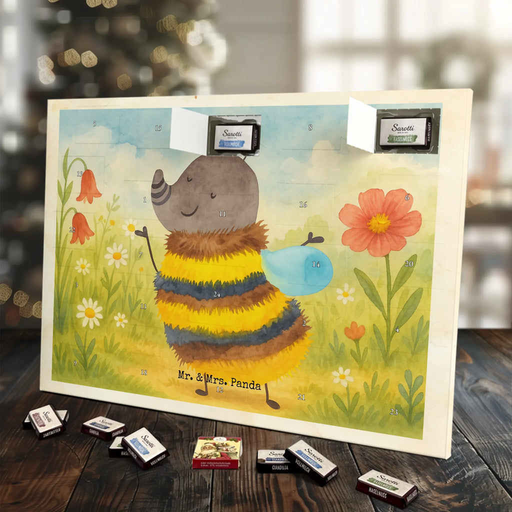 Chocolate advent calendar bumblebee fluffy Design card, gift ideas, gifts, small animals, cute, cute animal motives, hand drawn, funny sayings, good mood, special gifts, animal lover, Flower, Bumblebee, Fluffy, Nature