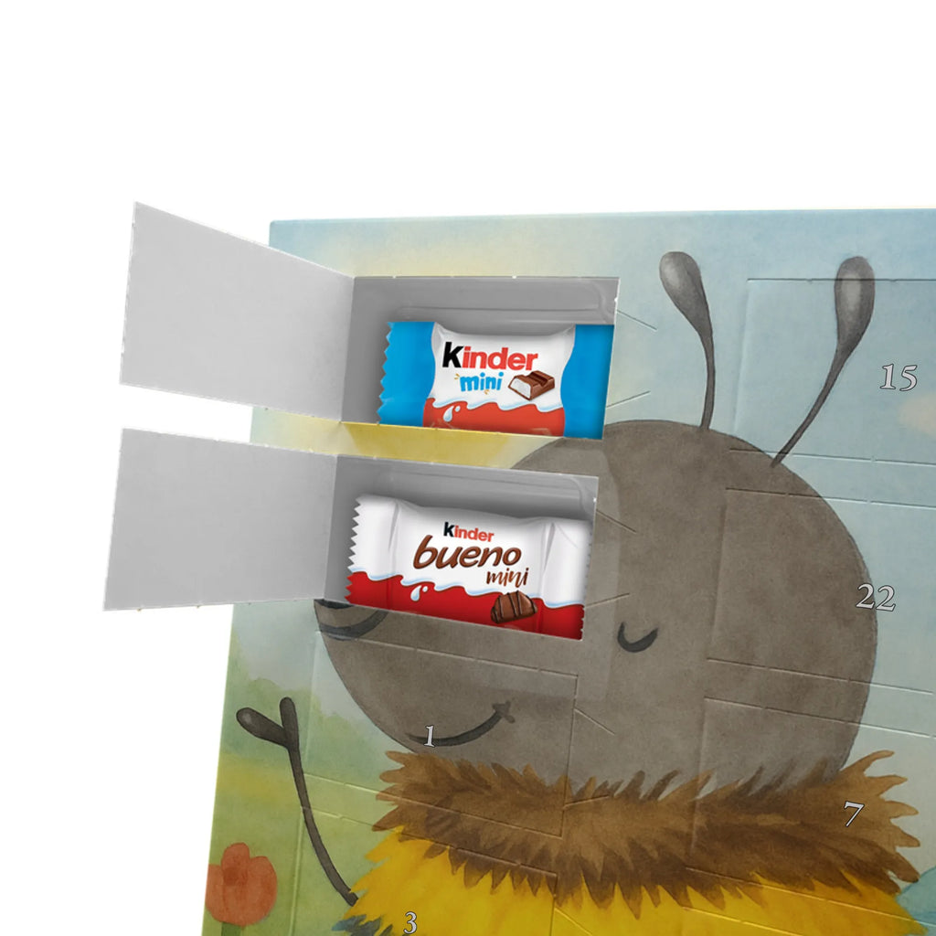 Chocolate advent calendar bumblebee fluffy Design card, gift ideas, gifts, small animals, cute, cute animal motives, hand drawn, funny sayings, good mood, special gifts, animal lover, Flower, Bumblebee, Fluffy, Nature