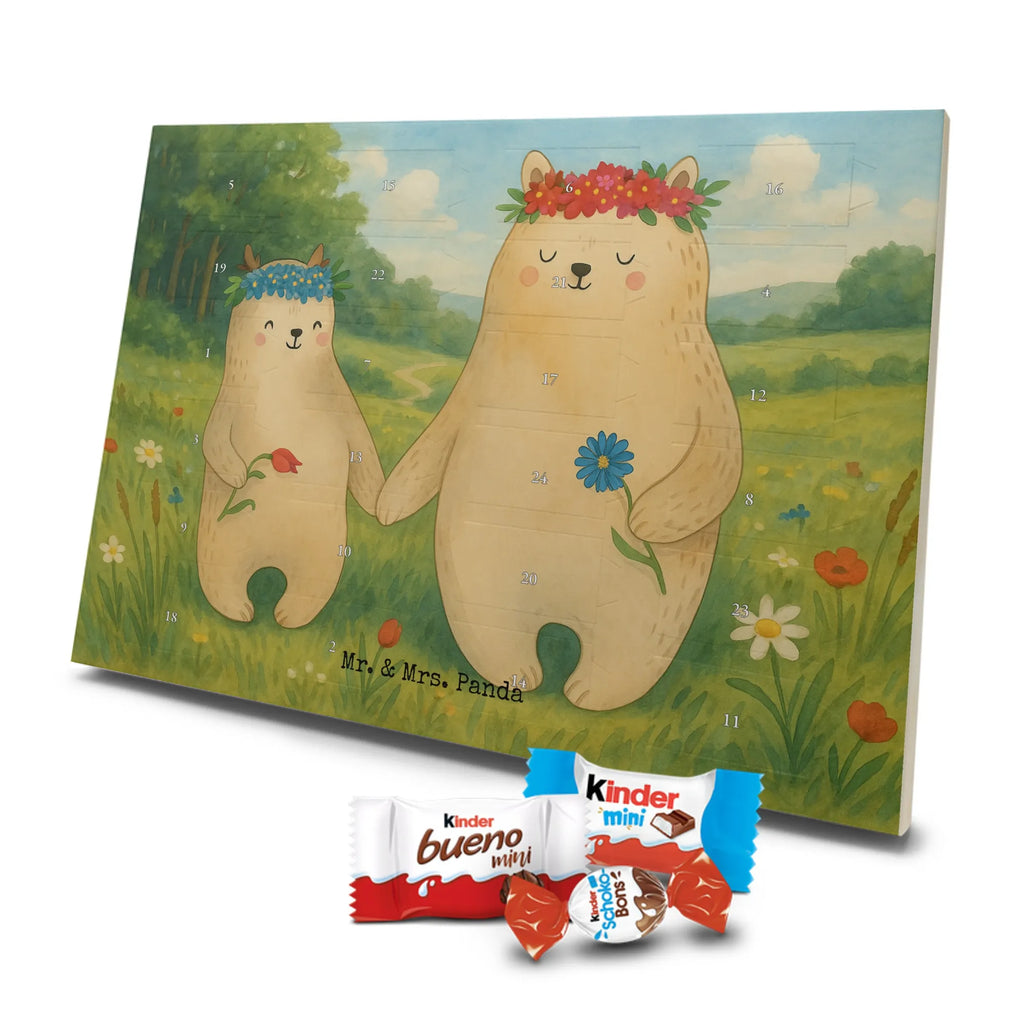 Chocolate advent calendar Bears with flower crown Design Father's Day, Mother's Day, favorite person, gift mommy. mother's day, daughter, daughters, best mommy, world best mommy, bears, favorite mommy, children, role model, child
