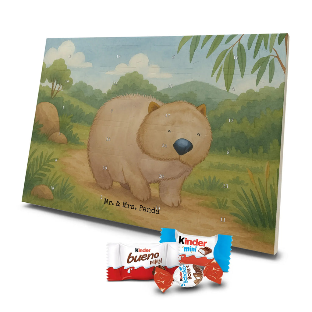 Chocolate advent calendar Wombat Design card, gift ideas, gifts, small animals, cute, cute animal motives, hand drawn, funny sayings, good mood, special gifts, animal lover, saying, life is beautiful, Australia