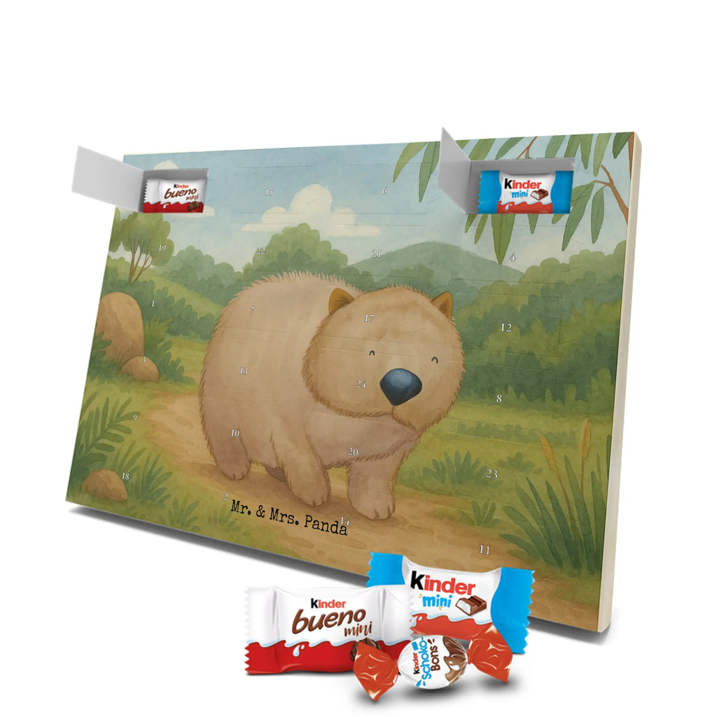Chocolate advent calendar Wombat Design card, gift ideas, gifts, small animals, cute, cute animal motives, hand drawn, funny sayings, good mood, special gifts, animal lover, saying, life is beautiful, Australia