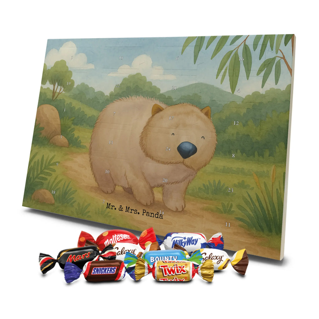 Chocolate advent calendar Wombat Design card, gift ideas, gifts, small animals, cute, cute animal motives, hand drawn, funny sayings, good mood, special gifts, animal lover, saying, life is beautiful, Australia