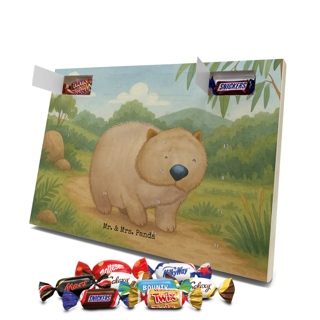 Chocolate advent calendar Wombat Design card, gift ideas, gifts, small animals, cute, cute animal motives, hand drawn, funny sayings, good mood, special gifts, animal lover, saying, life is beautiful, Australia