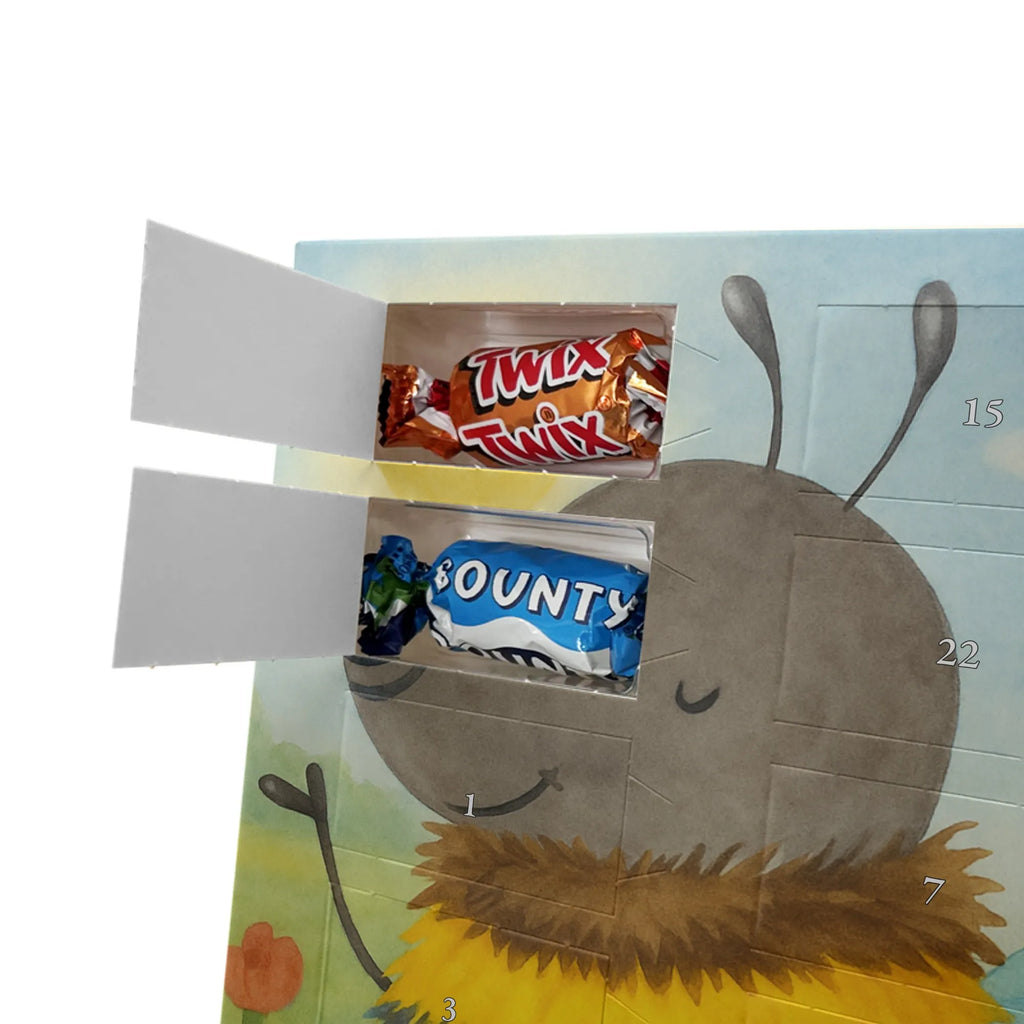 Chocolate advent calendar bumblebee fluffy Design card, gift ideas, gifts, small animals, cute, cute animal motives, hand drawn, funny sayings, good mood, special gifts, animal lover, Flower, Bumblebee, Fluffy, Nature