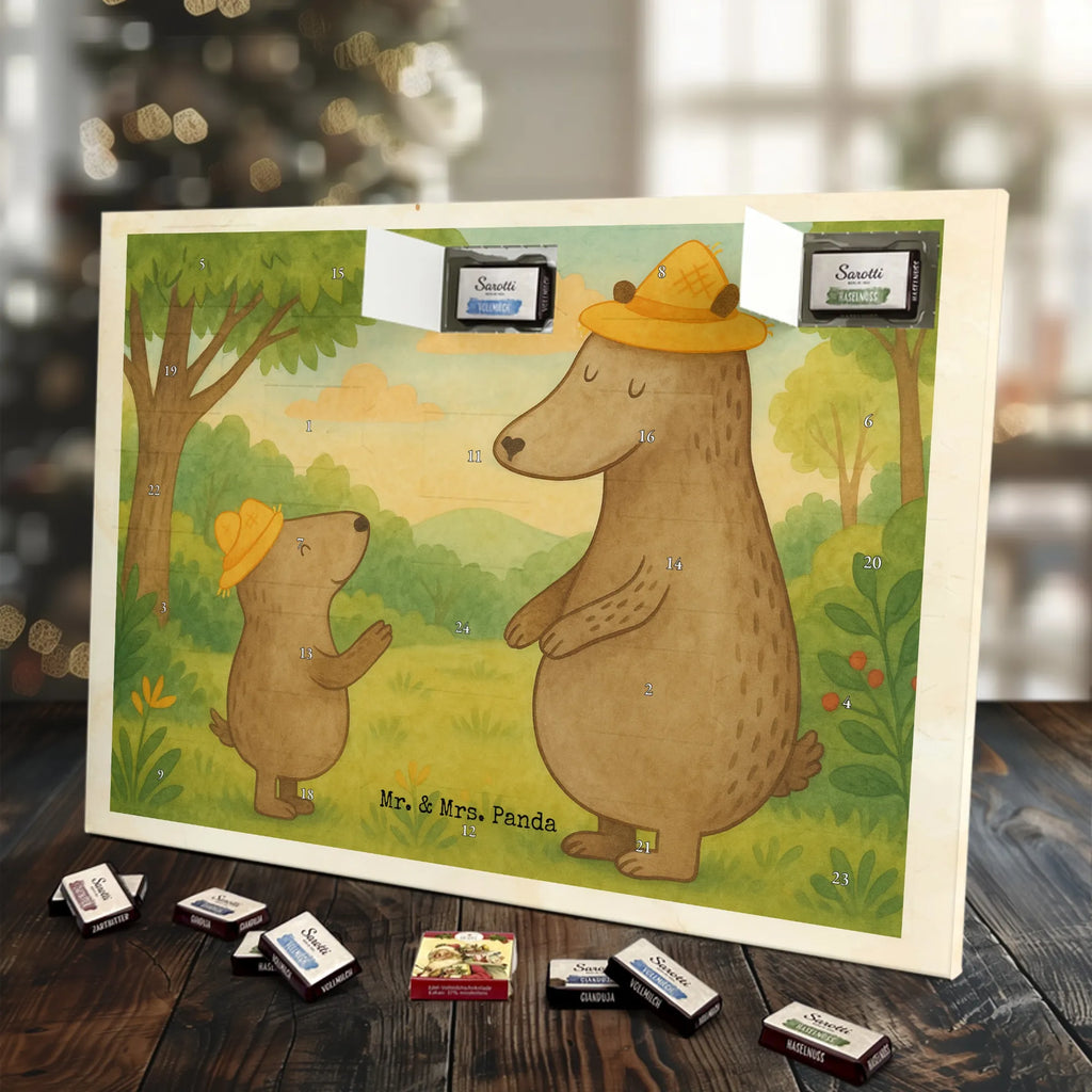 Chocolate advent calendar Bears with hats Design Father's Day, Mother's Day, father, role model, son, sons, children, favourite person, father-son, child, father's day