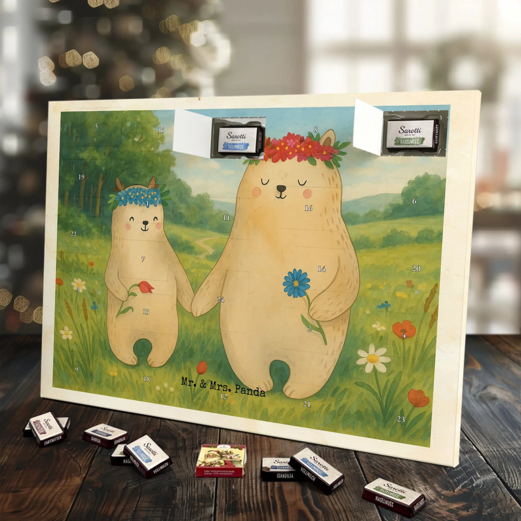 Chocolate advent calendar Bears with flower crown Design Father's Day, Mother's Day, favorite person, gift mommy. mother's day, daughter, daughters, best mommy, world best mommy, bears, favorite mommy, children, role model, child