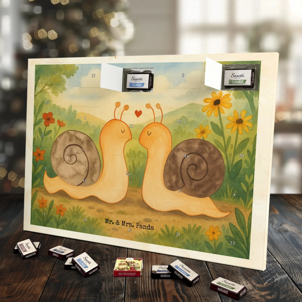 Chocolate advent calendar Snails in love Design Loving, Two, Together, Marriage, Proposal of marriage, Love gift, gift for her, gift for him, anniversary gift