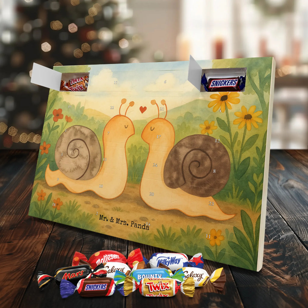 Chocolate advent calendar Snails in love Design Loving, Two, Together, Marriage, Proposal of marriage, Love gift, gift for her, gift for him, anniversary gift