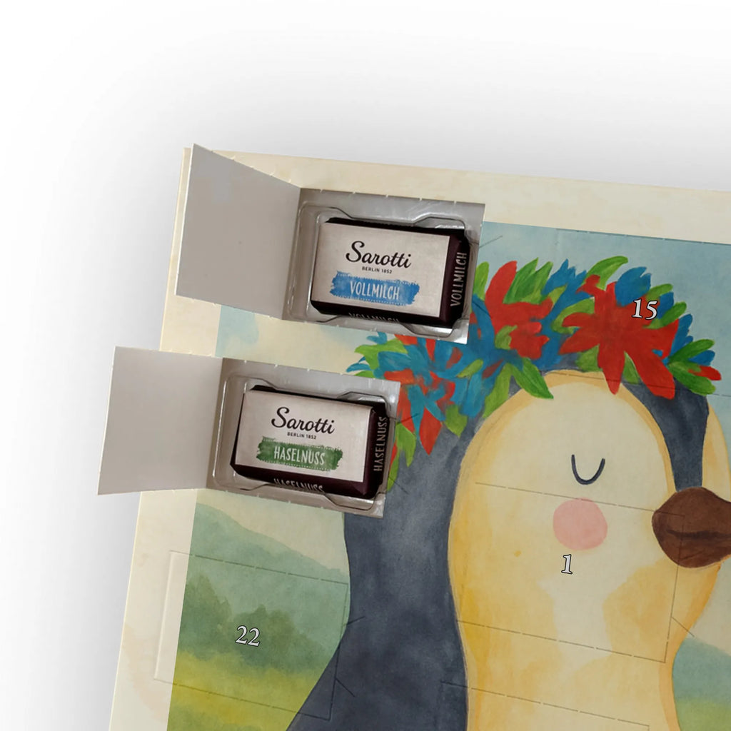 Chocolate advent calendar Penguin Flower Design North Pole, Penguins, penguins, goals in life, gift idea, love of life, lovesickness, wishes, universe, wreath of flowers, goals