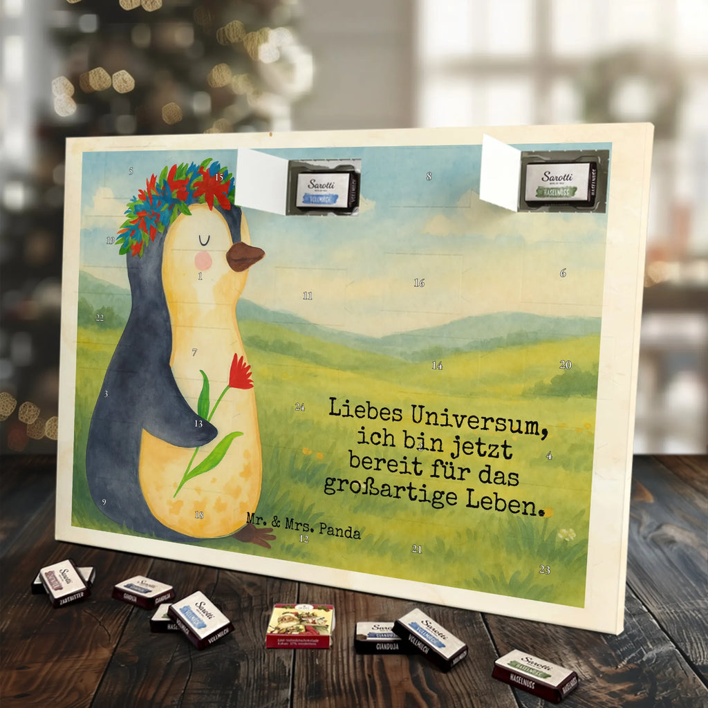 Chocolate advent calendar Penguin Flower Design North Pole, Penguins, penguins, goals in life, gift idea, love of life, lovesickness, wishes, universe, wreath of flowers, goals