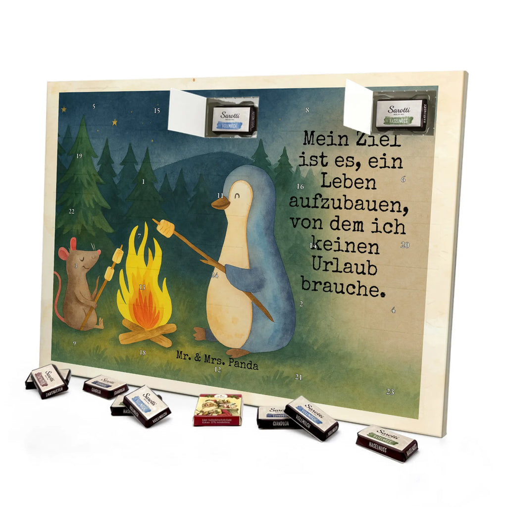 Chocolate advent calendar Penguin campfire Design North Pole, Penguins, campfire, everyday office life, penguins, mouse, life motto, new start, work, life motivation, fire